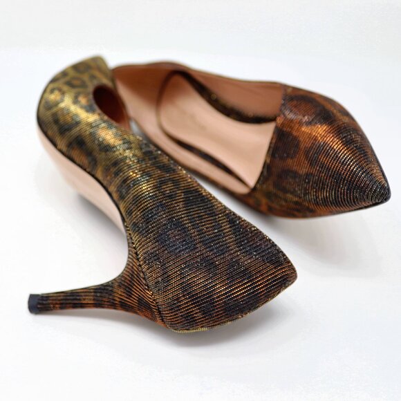 Gianvito Rossi 38 Worn Once Exopard Leopard Metallic Shimmer Heels - Picture 14 of 16